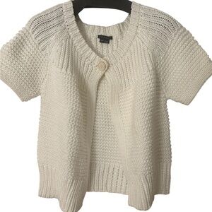 Theory Cream Short Sleeve Cardigan